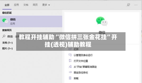 教程开挂辅助“微信拼三张金花挂”开挂(透视)辅助教程-第2张图片
