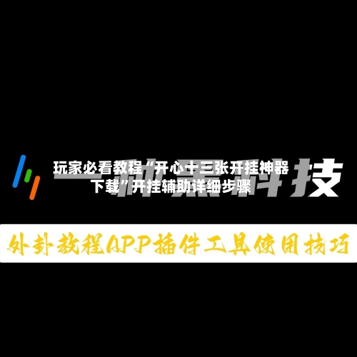 玩家必看教程“开心十三张开挂神器下载”开挂辅助详细步骤-第2张图片